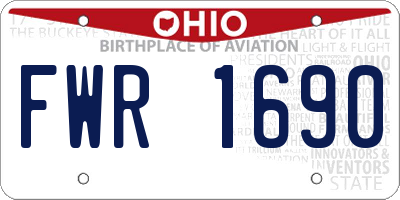 OH license plate FWR1690