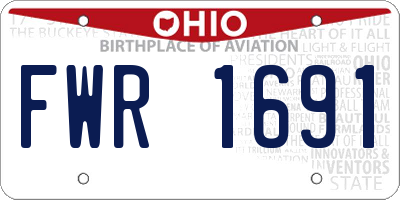 OH license plate FWR1691