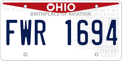 OH license plate FWR1694