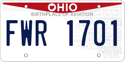 OH license plate FWR1701