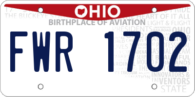 OH license plate FWR1702