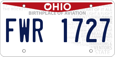 OH license plate FWR1727