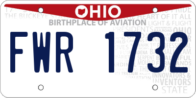 OH license plate FWR1732