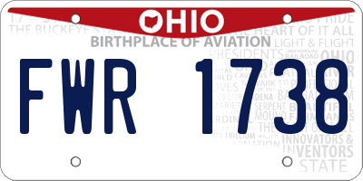 OH license plate FWR1738