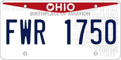 OH license plate FWR1750