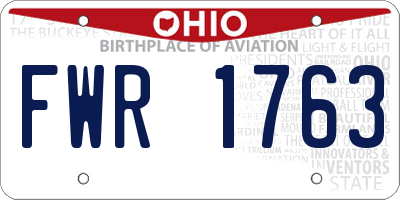 OH license plate FWR1763