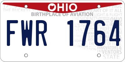 OH license plate FWR1764