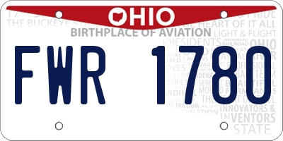 OH license plate FWR1780