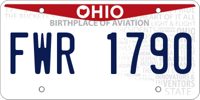 OH license plate FWR1790