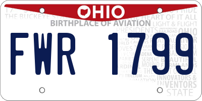 OH license plate FWR1799