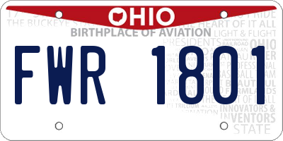 OH license plate FWR1801