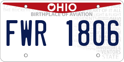 OH license plate FWR1806