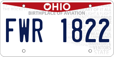 OH license plate FWR1822