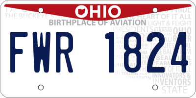 OH license plate FWR1824