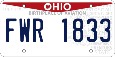 OH license plate FWR1833