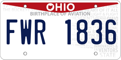 OH license plate FWR1836