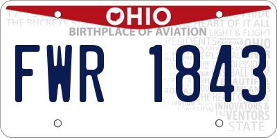 OH license plate FWR1843