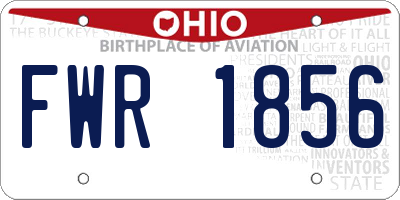 OH license plate FWR1856