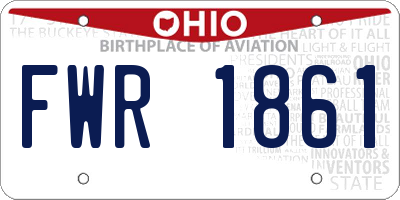 OH license plate FWR1861