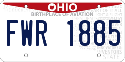 OH license plate FWR1885