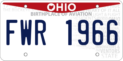 OH license plate FWR1966