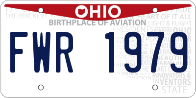 OH license plate FWR1979