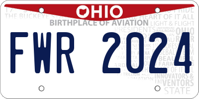 OH license plate FWR2024