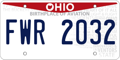 OH license plate FWR2032