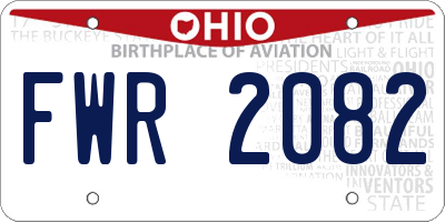 OH license plate FWR2082
