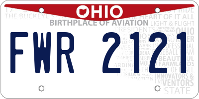 OH license plate FWR2121