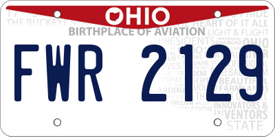 OH license plate FWR2129