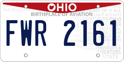 OH license plate FWR2161
