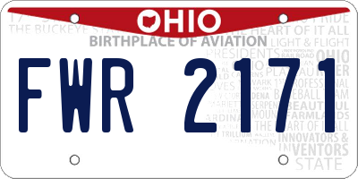 OH license plate FWR2171