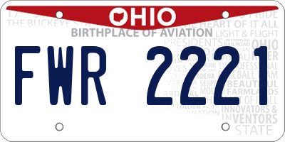 OH license plate FWR2221
