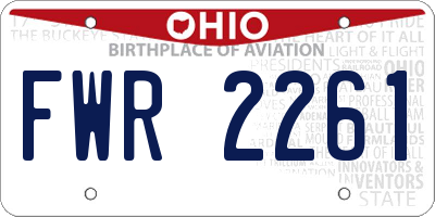 OH license plate FWR2261