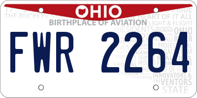 OH license plate FWR2264