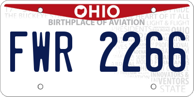 OH license plate FWR2266