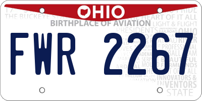 OH license plate FWR2267