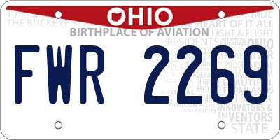 OH license plate FWR2269