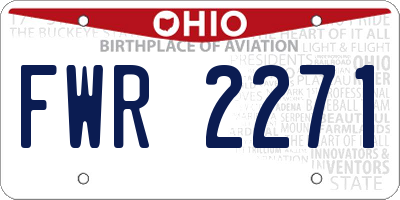 OH license plate FWR2271