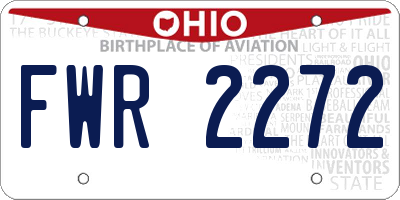 OH license plate FWR2272