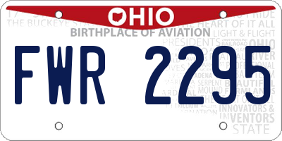 OH license plate FWR2295