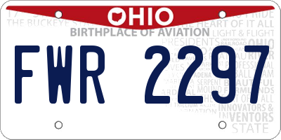 OH license plate FWR2297