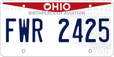 OH license plate FWR2425