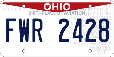 OH license plate FWR2428