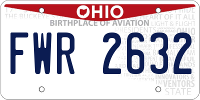 OH license plate FWR2632