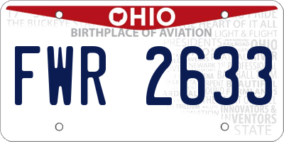 OH license plate FWR2633