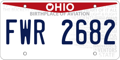 OH license plate FWR2682