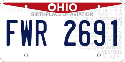 OH license plate FWR2691