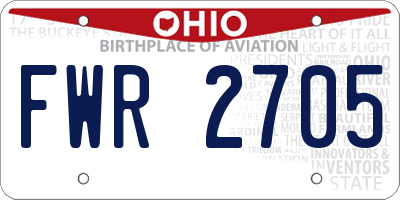OH license plate FWR2705